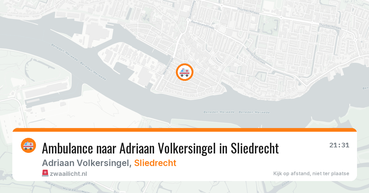 Ambulance naar Adriaan Volkersingel in Sliedrecht — 16 mei 2026