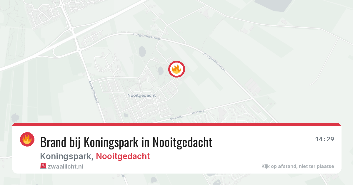 Brand bij Koningspark in Nooitgedacht — 2 mrt 2026
