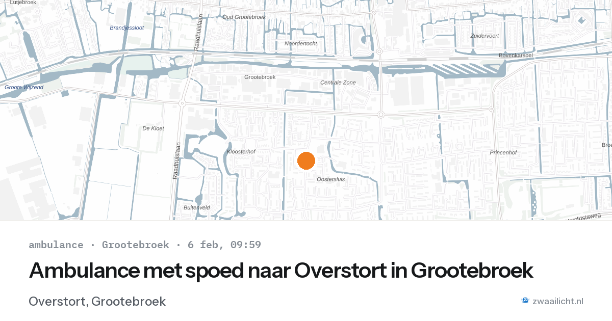 Ambulance met spoed naar Overstort in Grootebroek — 6 feb 2026