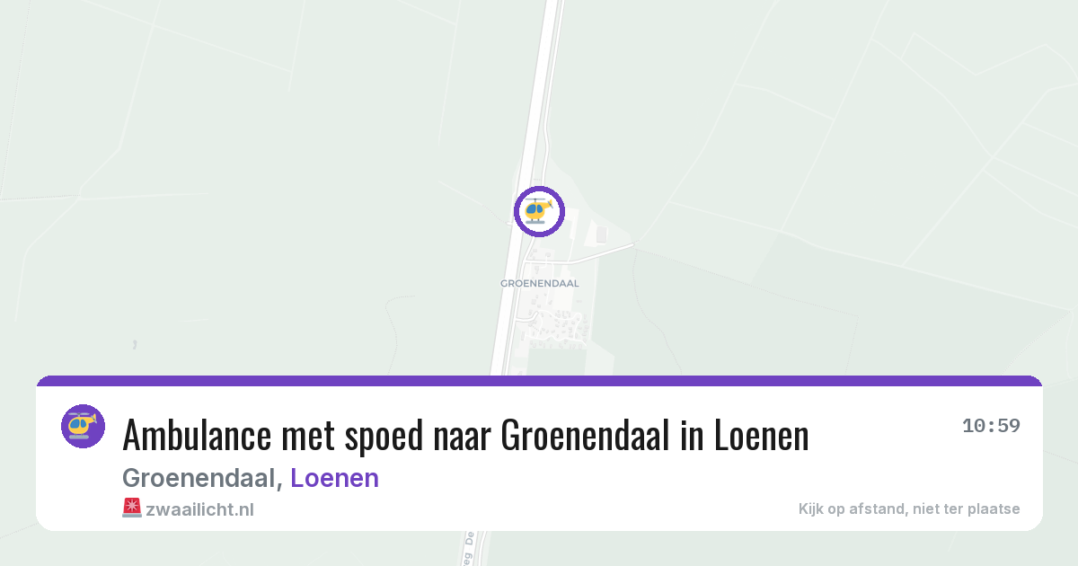 Ambulance met spoed naar Groenendaal in Loenen — 10 jun 2026