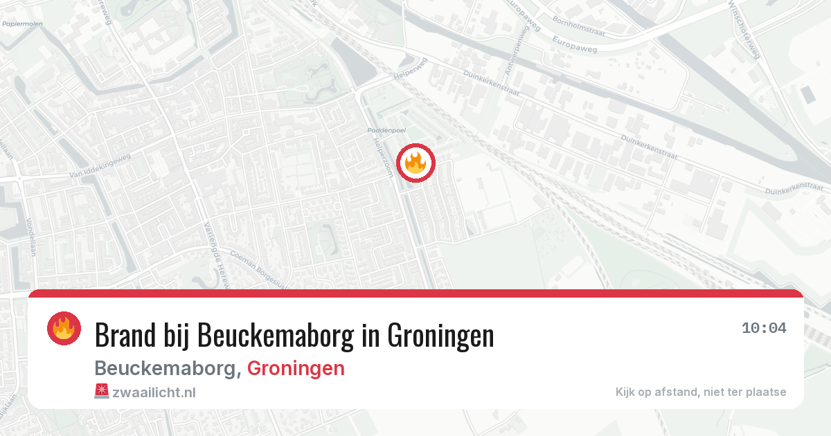 Brand bij Beuckemaborg in Groningen — 10 jun 2026