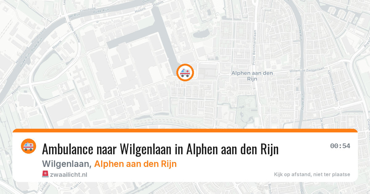 Ambulance naar Wilgenlaan in Alphen aan den Rijn — 19 mrt 2026