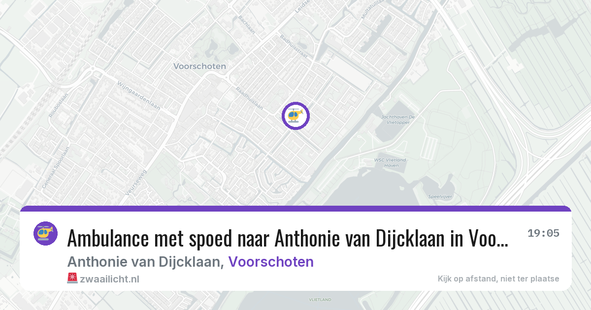 Ambulance met spoed naar Anthonie van Dijcklaan in Voorschoten — 5 mrt 2026