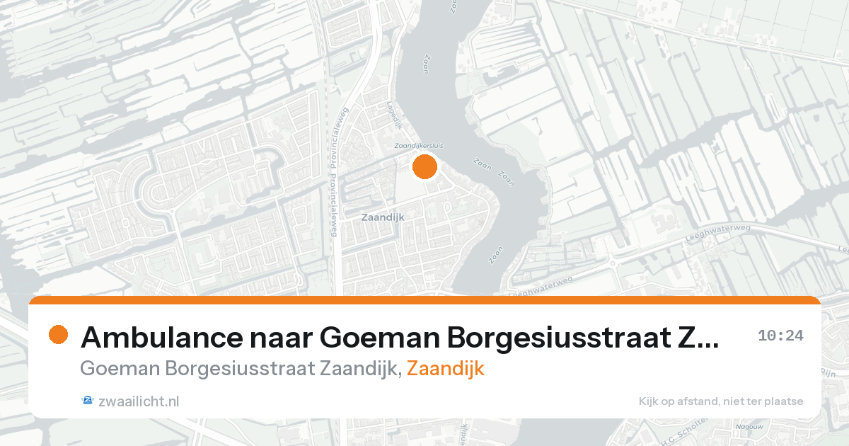 Ambulance naar Goeman Borgesiusstraat Zaandijk in Zaandijk — 21 aug 2026