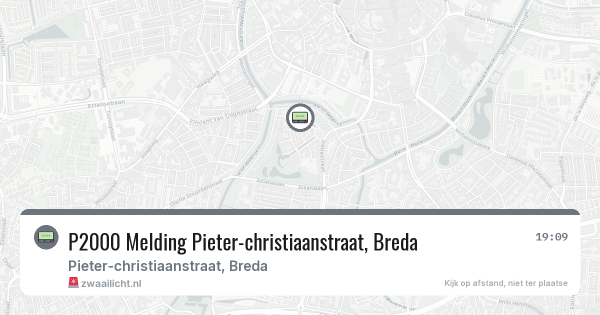 P2000 Melding Pieter-christiaanstraat, Breda — 7 mei 2026