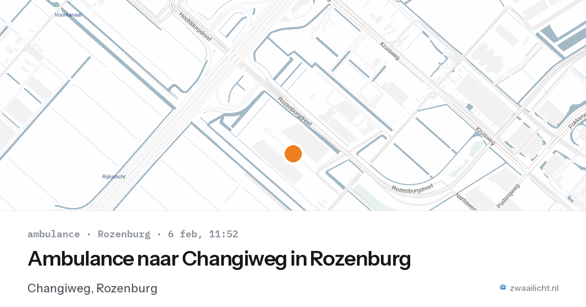 Ambulance naar Changiweg in Rozenburg — 6 feb 2026