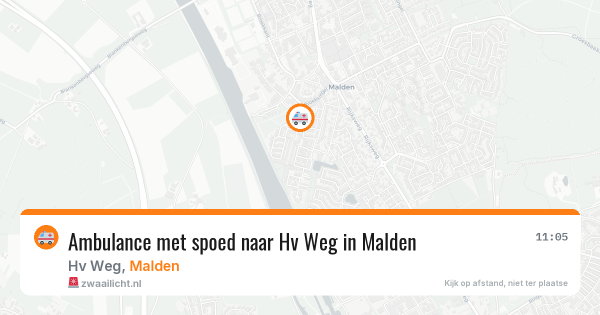 Ambulance met spoed naar Hv Weg in Malden — 26 mei 2026