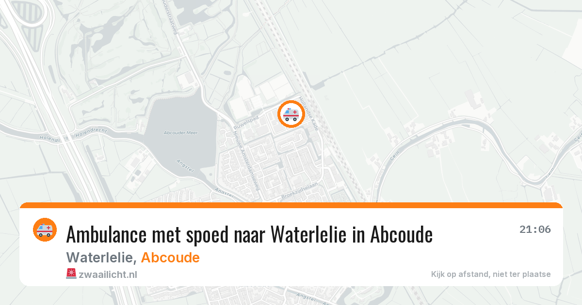 Ambulance met spoed naar Waterlelie in Abcoude — 20 apr 2026