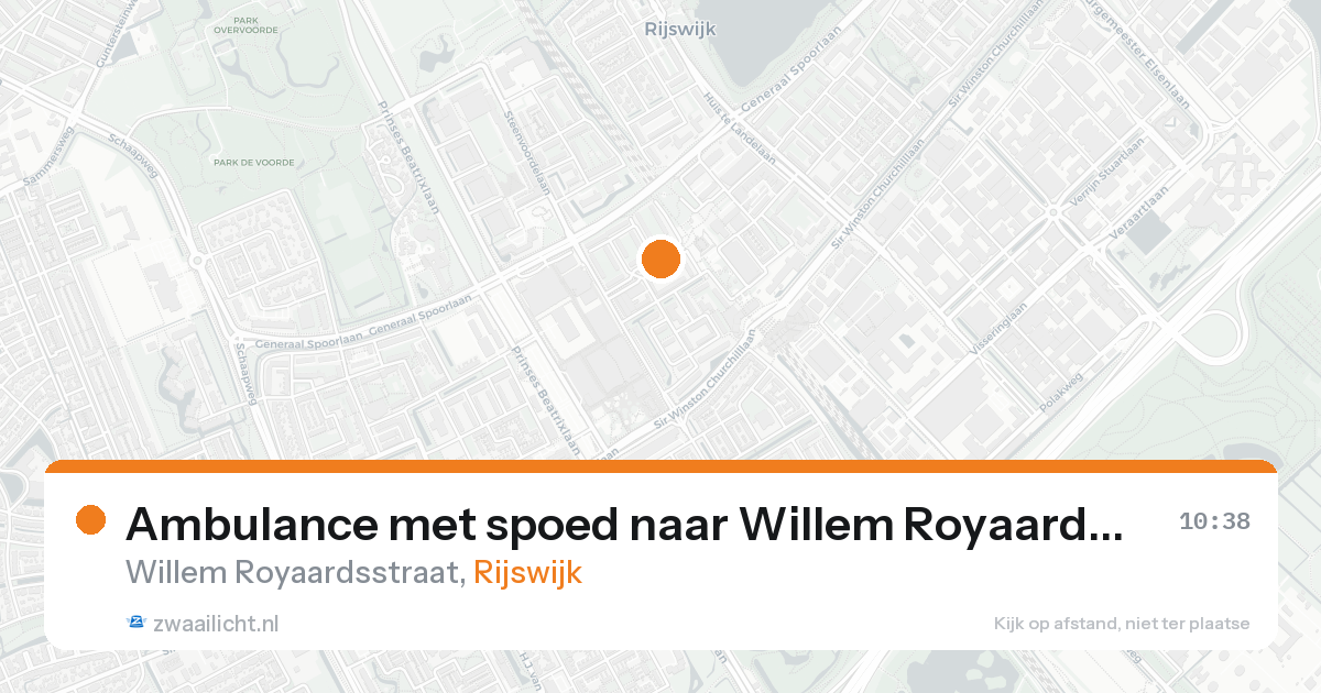 Ambulance met spoed naar Willem Royaardsstraat in Rijswijk — 21 aug 2026