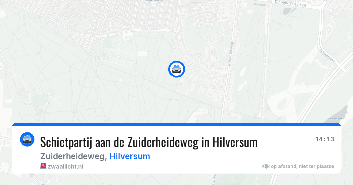 Schietpartij aan de Zuiderheideweg in Hilversum — 28 apr 2026