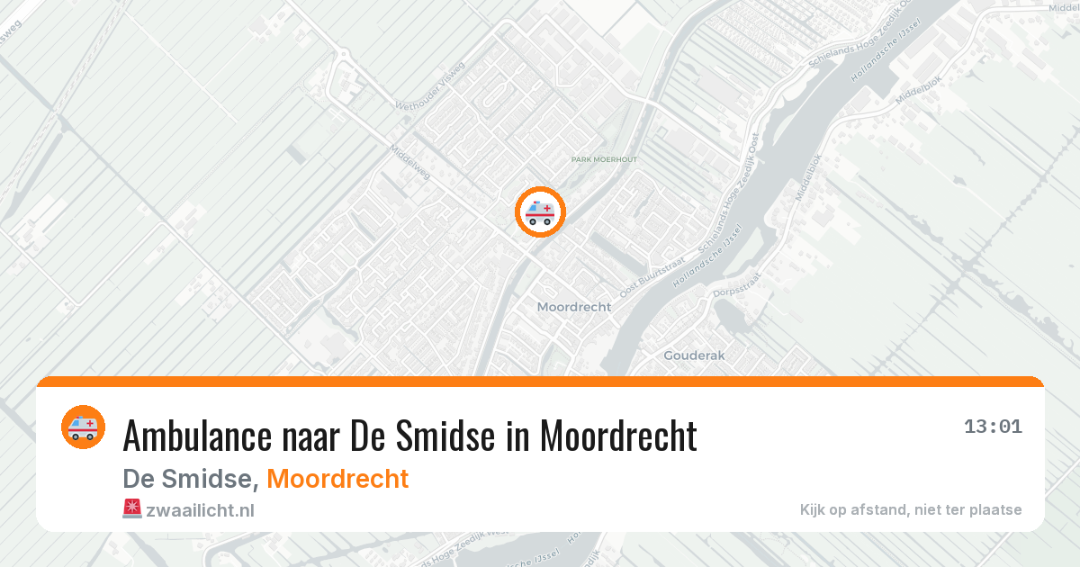 Ambulance naar De Smidse in Moordrecht — 29 jun 2026