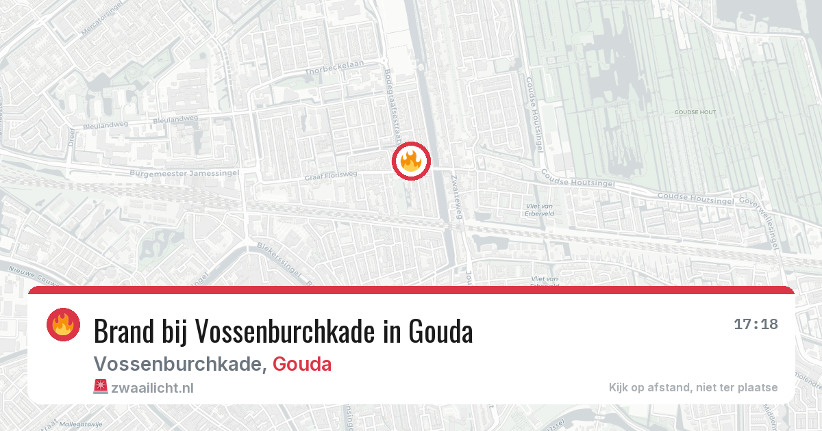 Brand bij Vossenburchkade in Gouda — 5 jul 2026