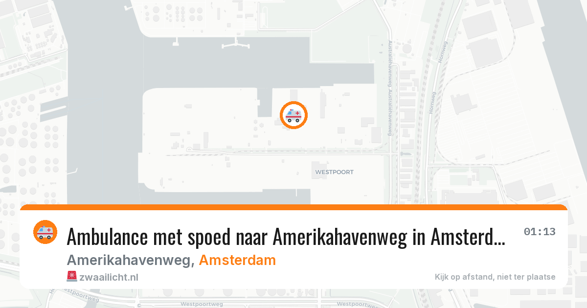 Ambulance met spoed naar Amerikahavenweg in Amsterdam — 7 apr 2026