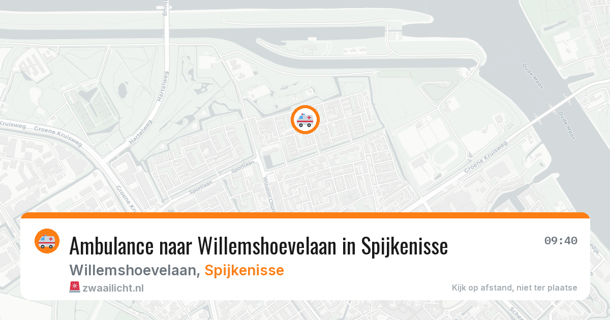 Ambulance naar Willemshoevelaan in Spijkenisse — 14 aug 2026