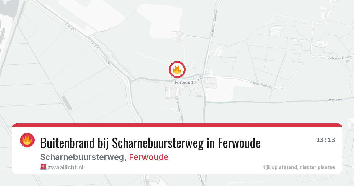 Buitenbrand bij Scharnebuursterweg in Ferwoude — 11 mei 2026