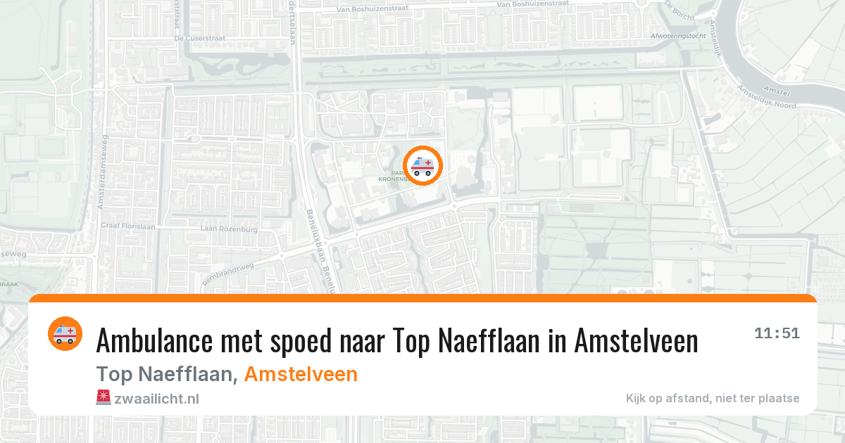 Ambulance met spoed naar Top Naefflaan in Amstelveen — 17 mei 2026