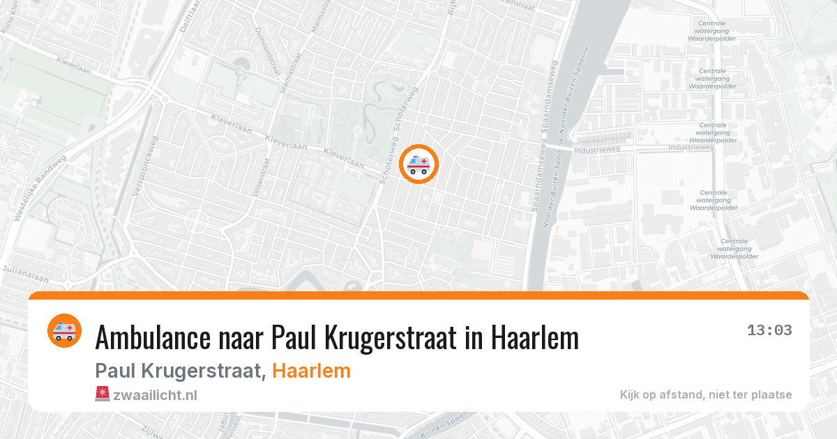 Ambulance naar Paul Krugerstraat in Haarlem — 23 jun 2026