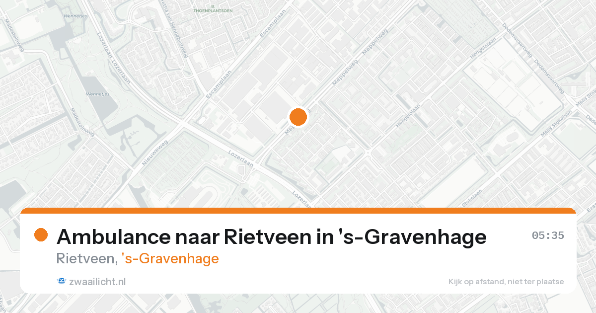 Ambulance naar Rietveen in 's-Gravenhage — 22 aug 2026