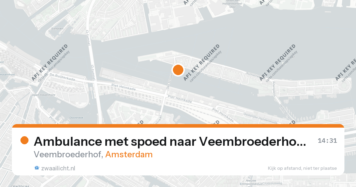Ambulance met spoed naar Veembroederhof in Amsterdam — 26 aug 2026