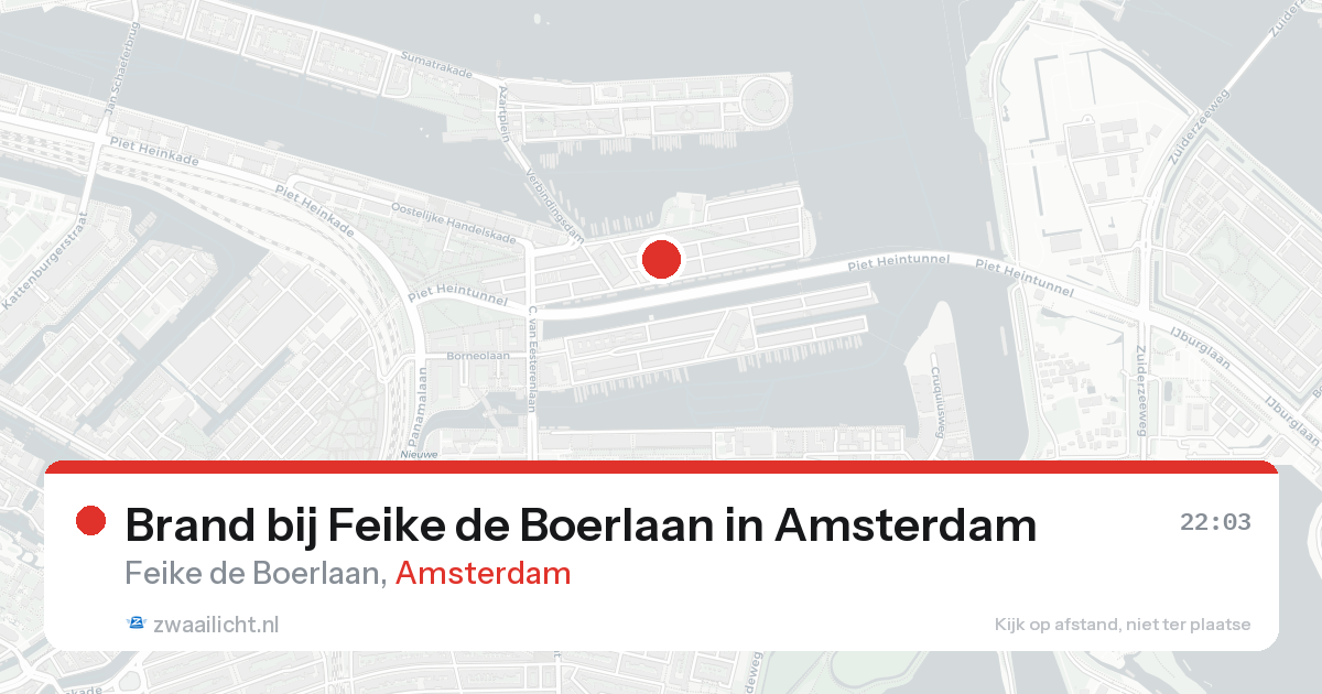 Brand bij Feike de Boerlaan in Amsterdam — 19 jun 2026
