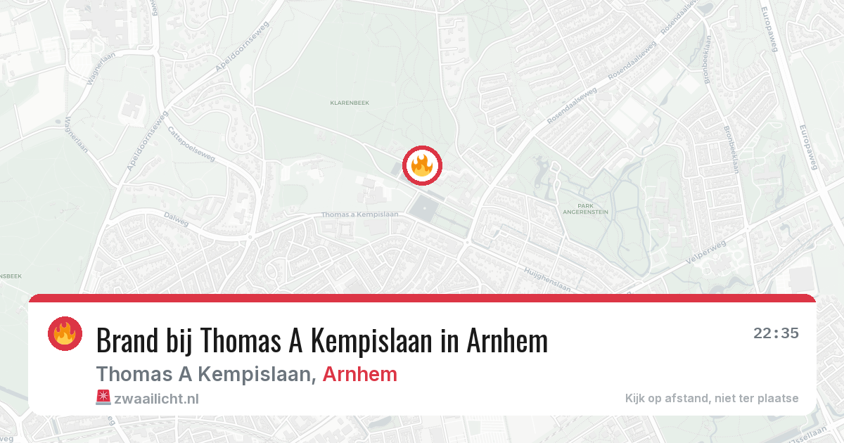 Brand bij Thomas A Kempislaan in Arnhem — 5 jul 2026