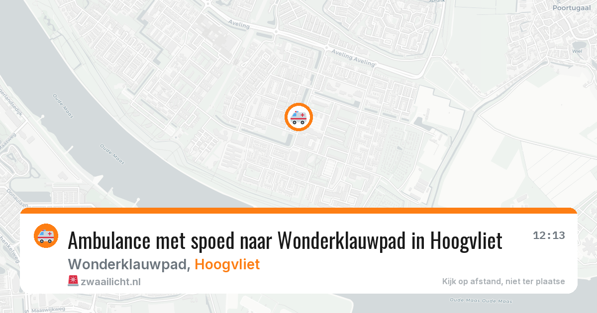 Ambulance met spoed naar Wonderklauwpad in Hoogvliet — 28 jun 2026