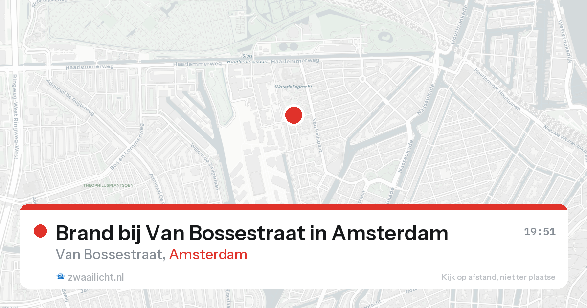 Brand bij Van Bossestraat in Amsterdam — 23 aug 2026