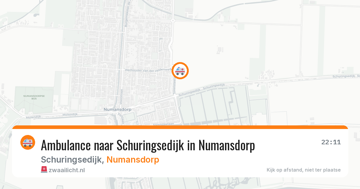 Ambulance naar Schuringsedijk in Numansdorp — 4 jul 2026
