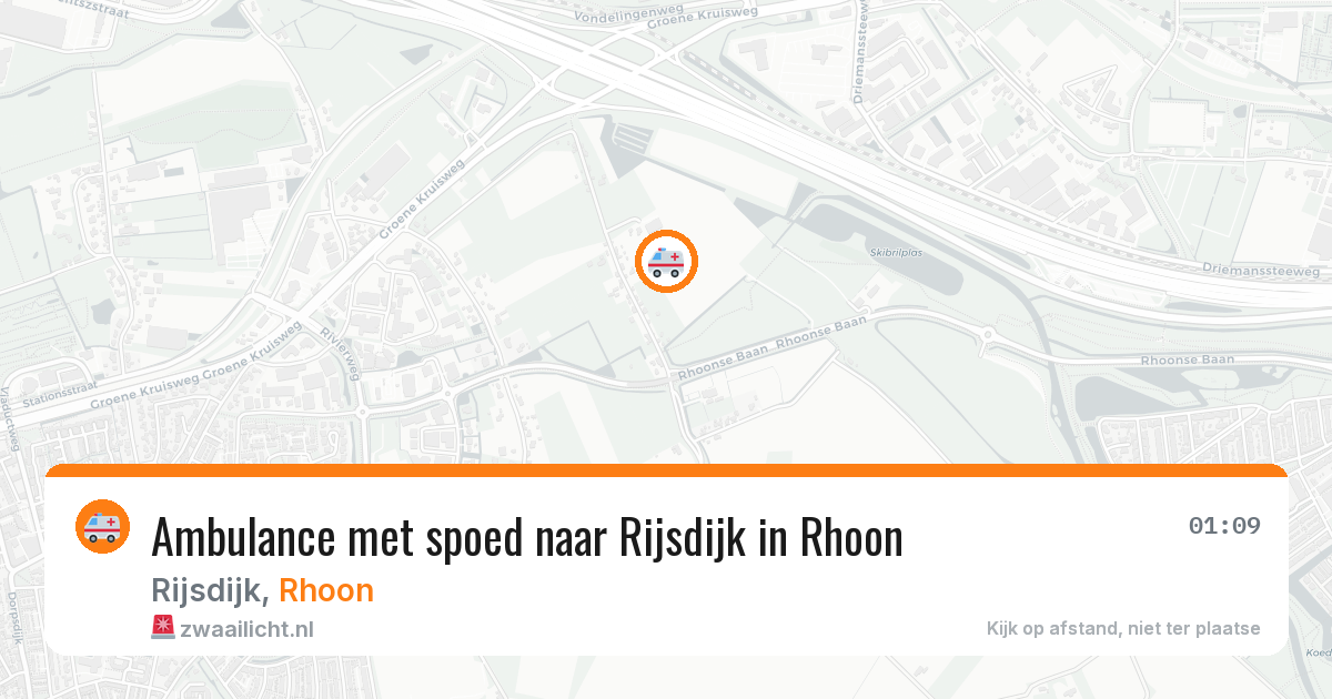 Ambulance met spoed naar Rijsdijk in Rhoon — 23 mei 2026