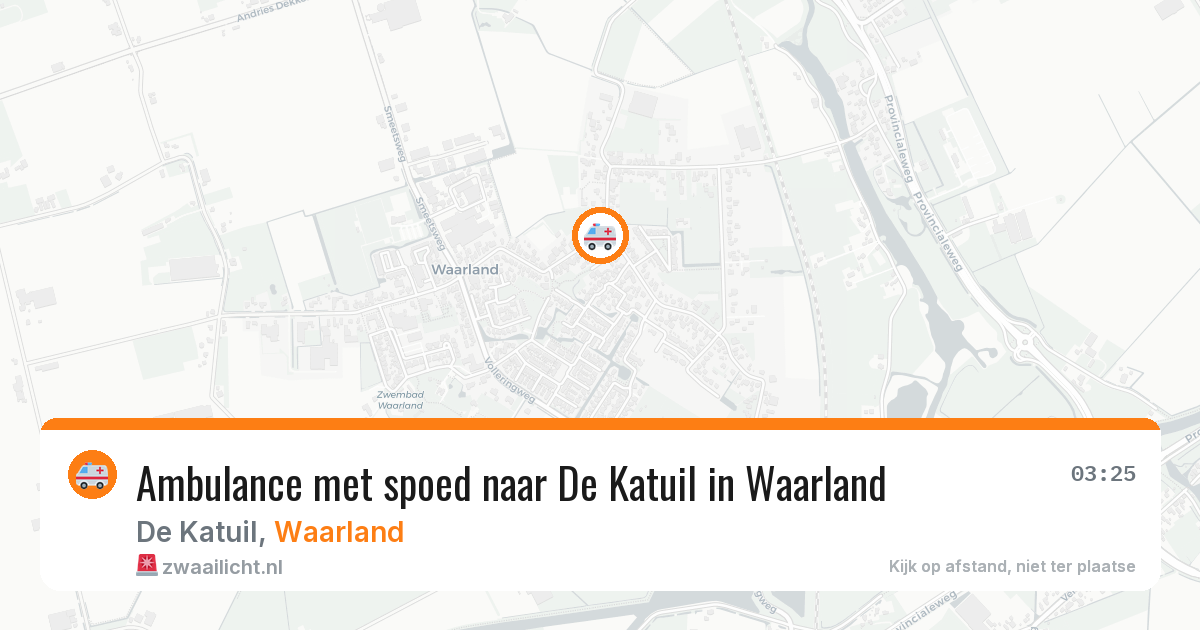 Ambulance met spoed naar De Katuil in Waarland — 2 jun 2026