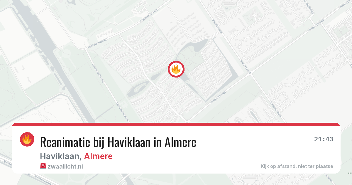 Reanimatie bij Haviklaan in Almere — 15 feb 2026
