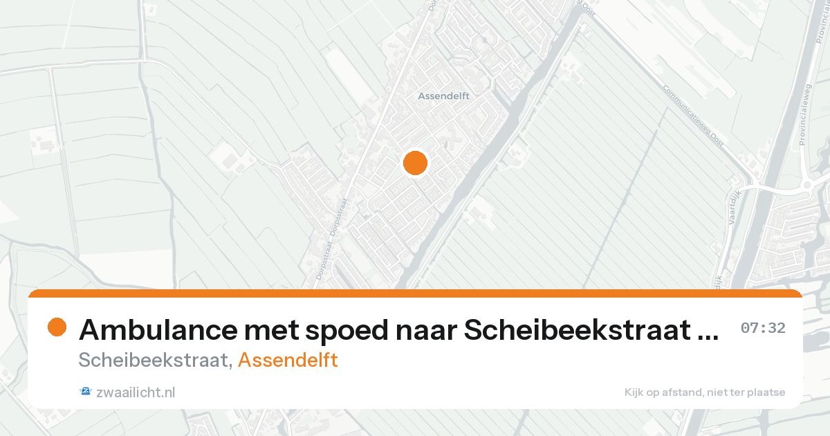 Ambulance met spoed naar Scheibeekstraat in Assendelft — 17 mei 2026