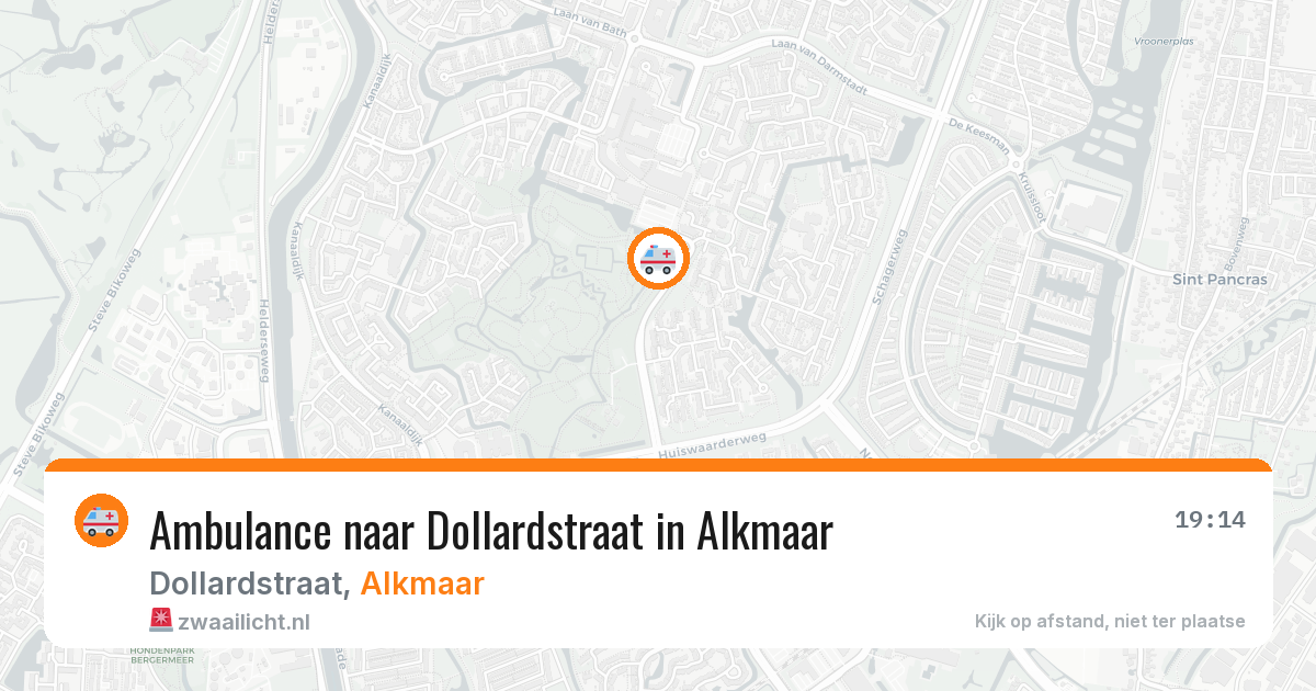 Ambulance naar Dollardstraat in Alkmaar — 1 jul 2026