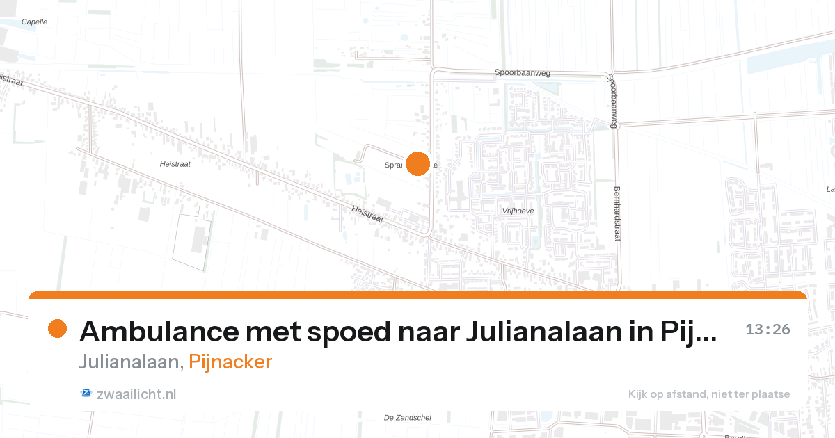 Ambulance met spoed naar Julianalaan in Pijnacker — 26 jan 2026