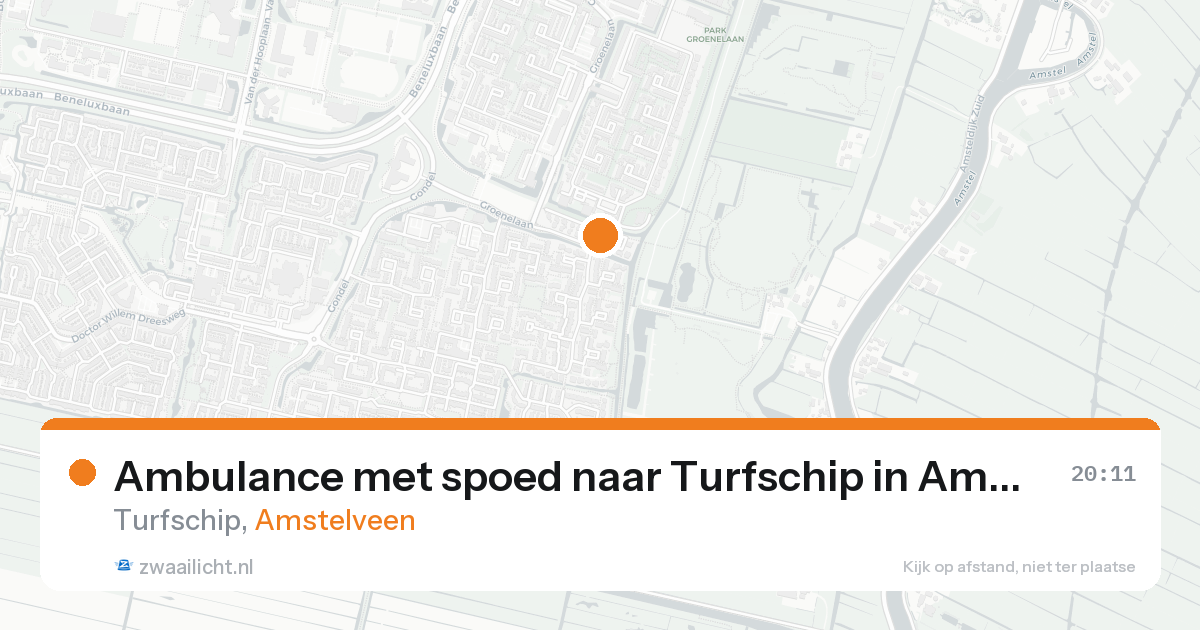 Ambulance met spoed naar Turfschip in Amstelveen — 23 jul 2026