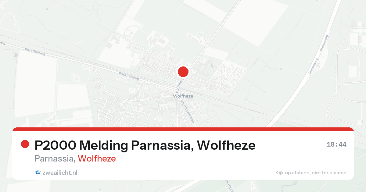 P2000 Melding Parnassia, Wolfheze — 31 jan 2026