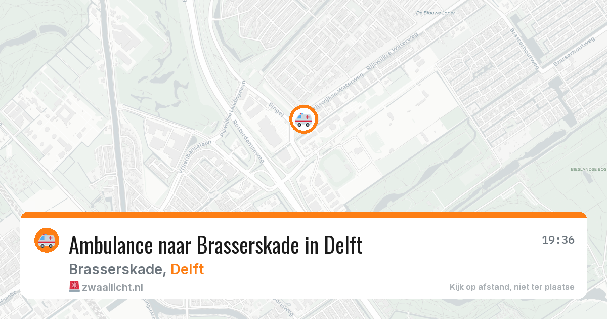 Ambulance naar Brasserskade in Delft — 30 mrt 2026