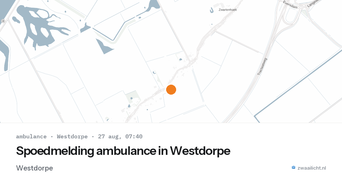 Spoedmelding ambulance in Westdorpe — 27 aug 2026