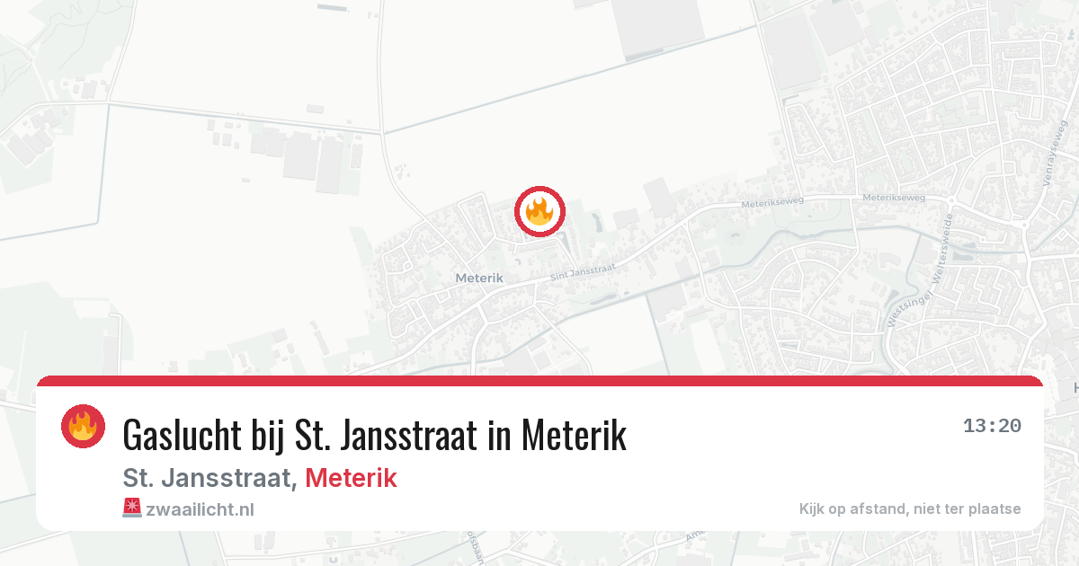 Gaslucht bij St. Jansstraat in Meterik — 16 mei 2026