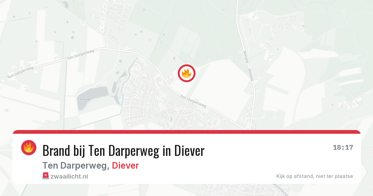 Brand bij Ten Darperweg in Diever — 12 feb 2026