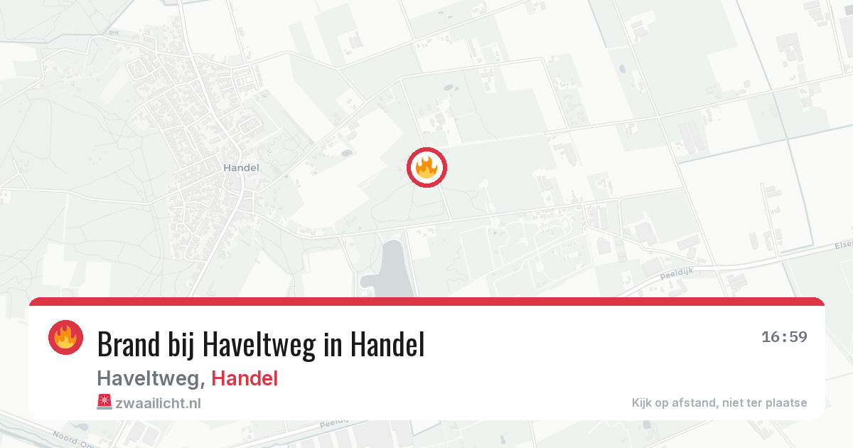 Brand bij Haveltweg in Handel — 12 aug 2026