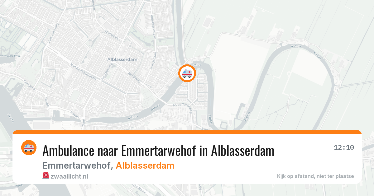Ambulance naar Emmertarwehof in Alblasserdam — 19 jun 2026
