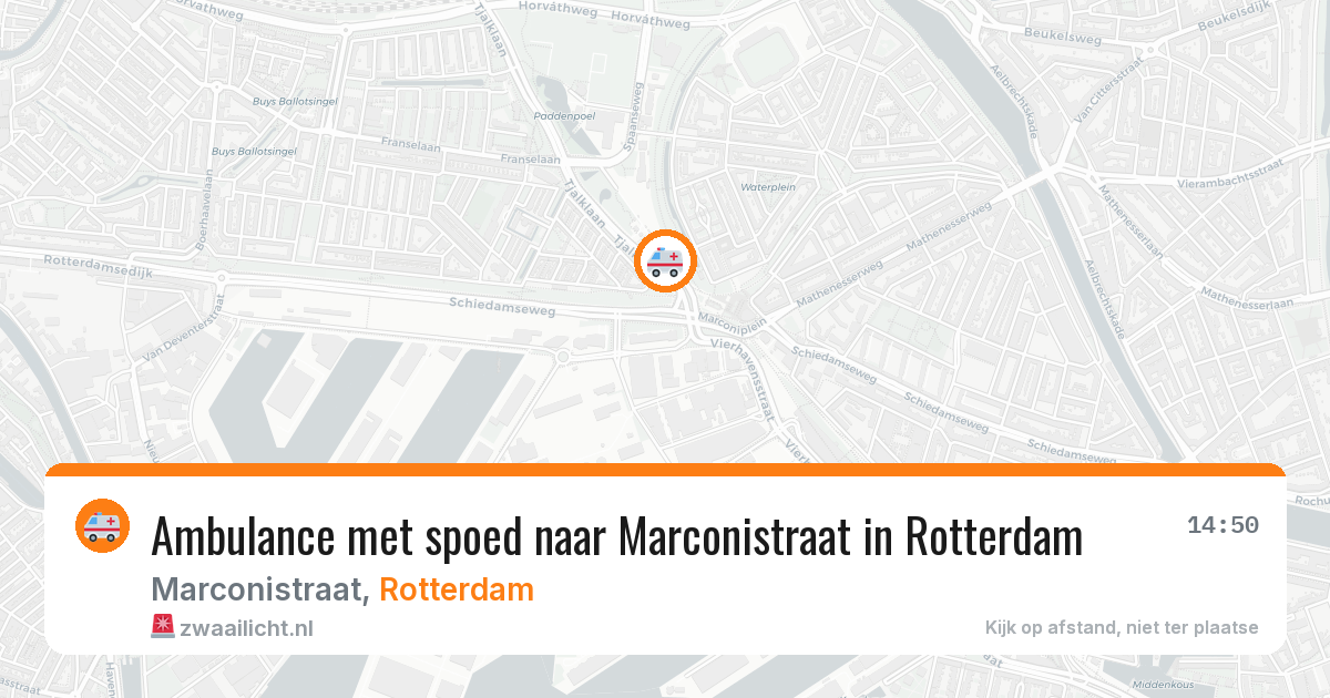 Ambulance met spoed naar Marconistraat in Rotterdam — 20 mei 2026