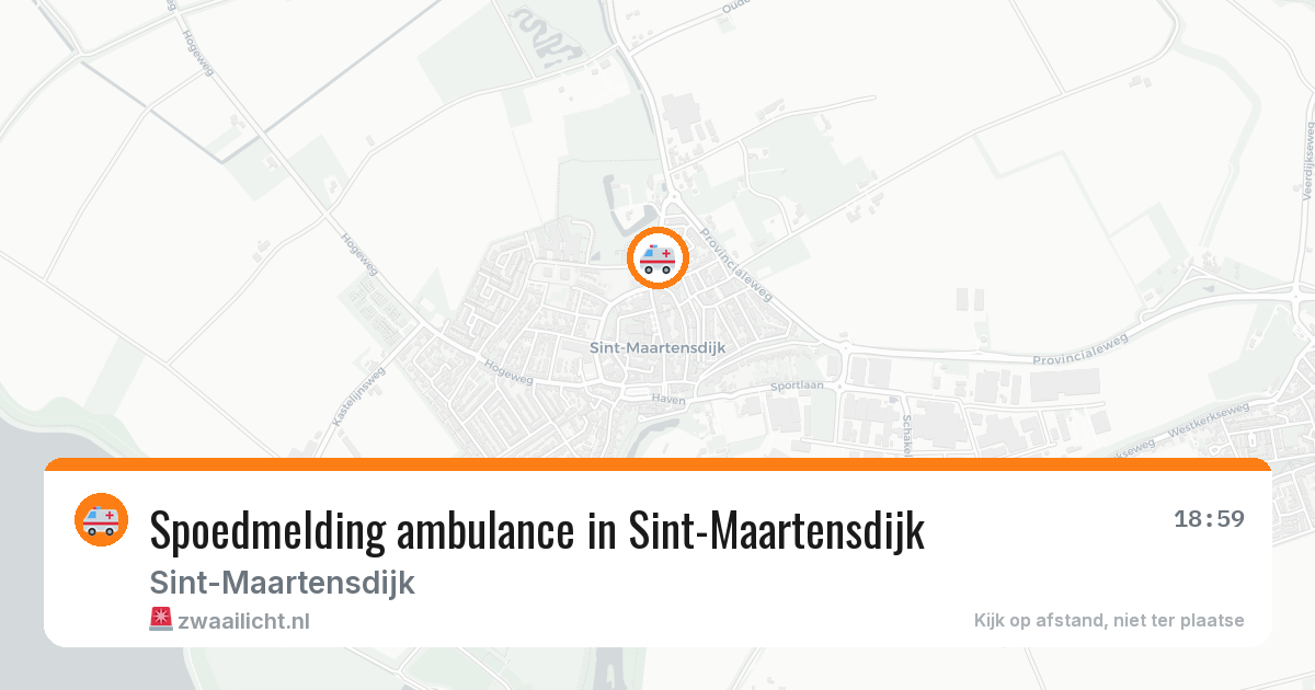 Spoedmelding ambulance in Sint-Maartensdijk — 11 jun 2026