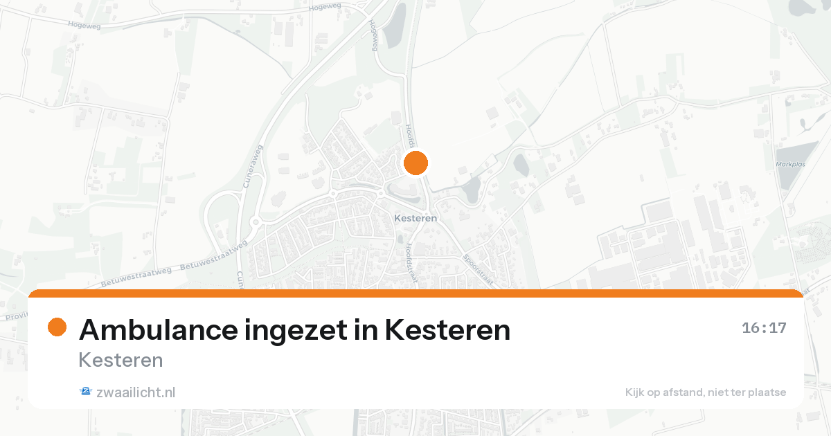 Ambulance ingezet in Kesteren — 20 jun 2026