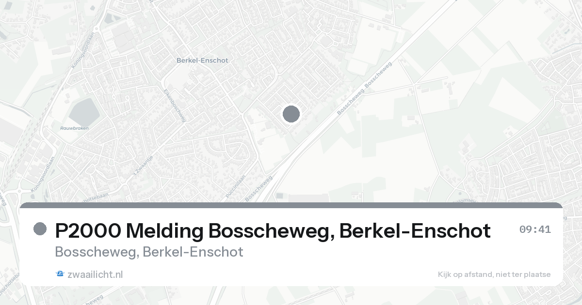 P2000 Melding Bosscheweg, Berkel-Enschot — 23 aug 2026