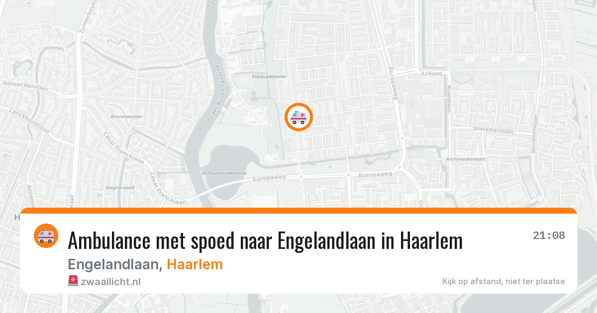 Ambulance met spoed naar Engelandlaan in Haarlem — 19 feb 2026