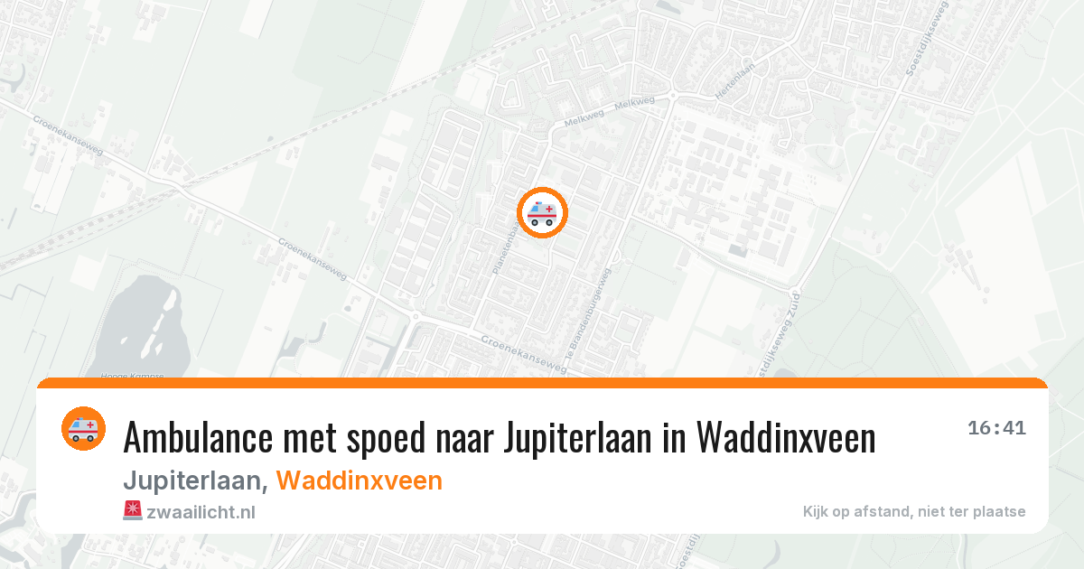 Ambulance met spoed naar Jupiterlaan in Waddinxveen — 23 jan 2026