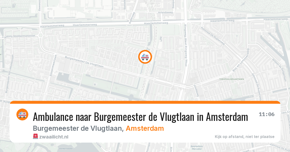 Ambulance naar Burgemeester de Vlugtlaan in Amsterdam — 26 jun 2026