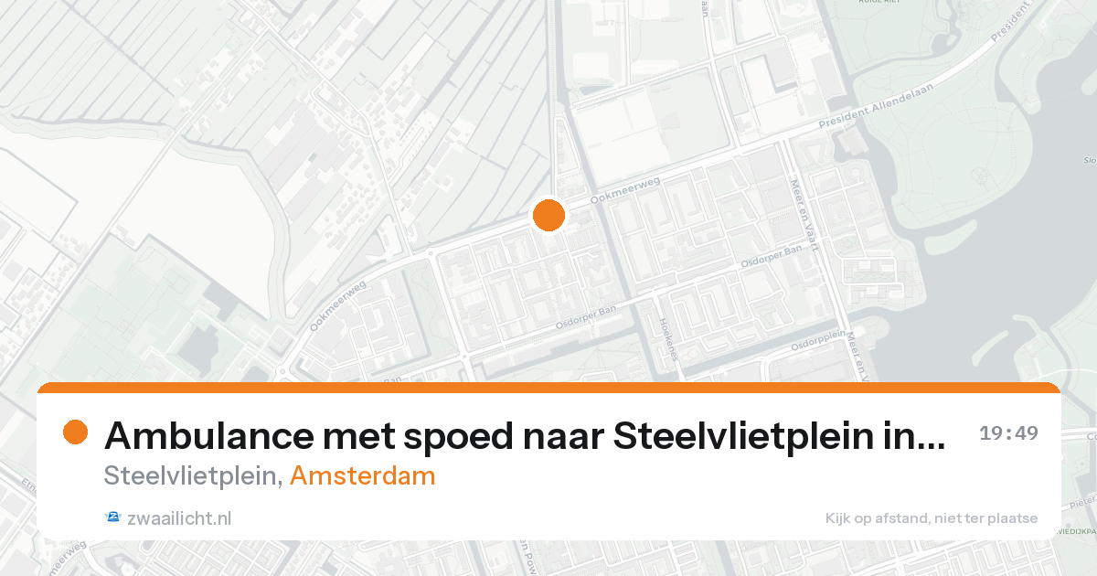 Ambulance met spoed naar Steelvlietplein in Amsterdam — 25 aug 2026